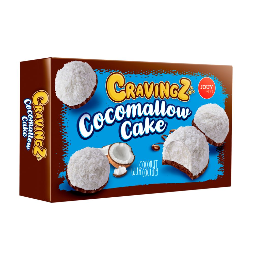 Cravingz Cocomallow Cake, galletas de marshmallow con trozos de coco de 100g 