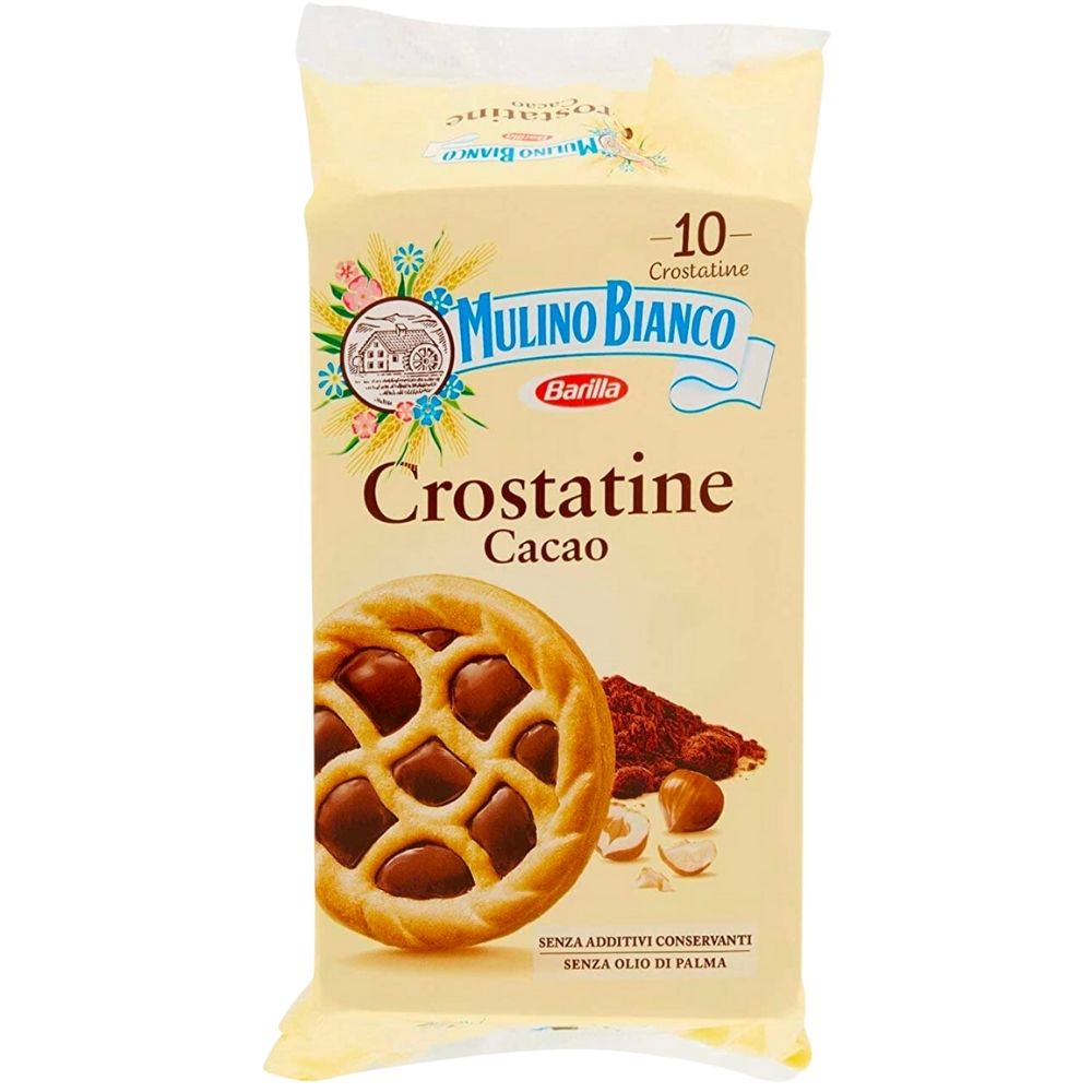 Crostatine de Cacao Mulino Bianco, pastelitos de pasta frolla de 400g 