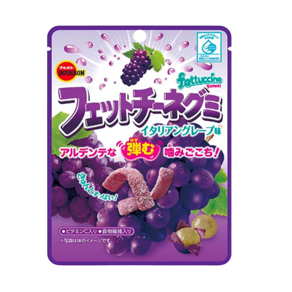 Fettuccine Gummy Italian Grape, caramelos gomosos con sabor a uva de 50g 