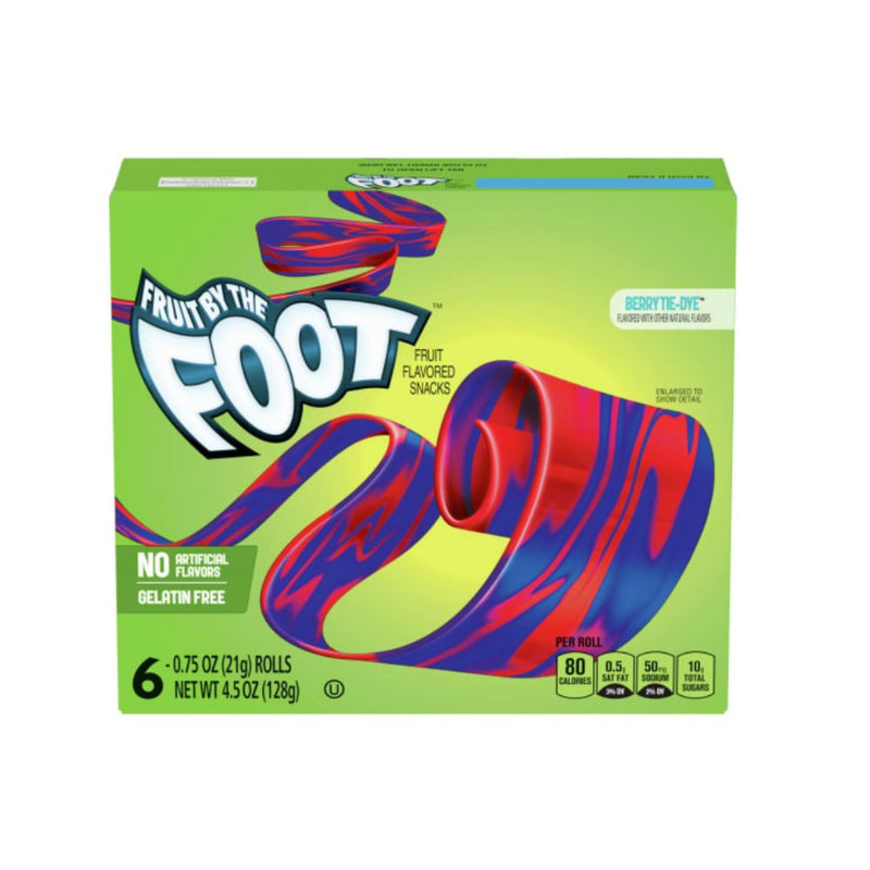 Confezione da 146g di caramelle gommose Fruit By The Foot Berry Tie-Dye