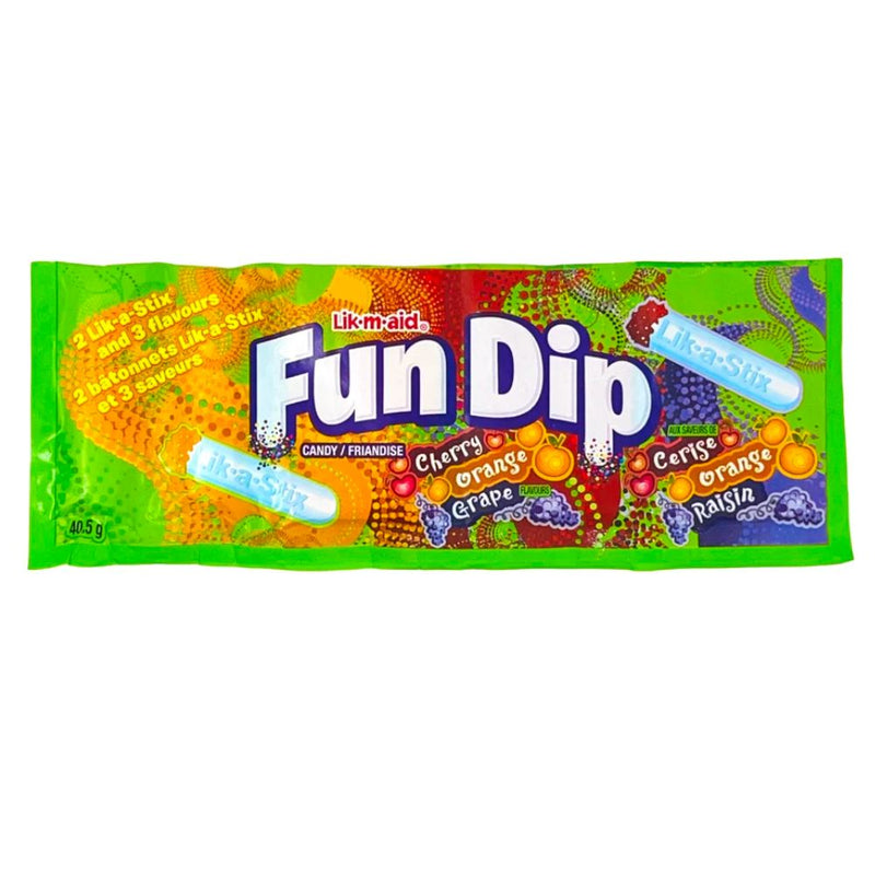 Confezione da 40g di caramelle alla frutta Fun Dip Candy Fruit 40.5g