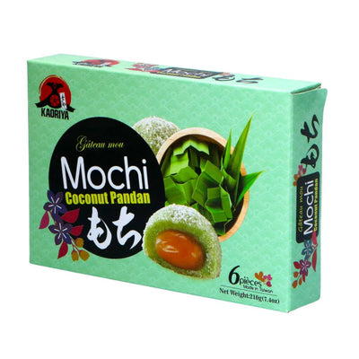 Confezione da 210g di mochi al cocco Kaoriya Mochi Coconut Pandan
