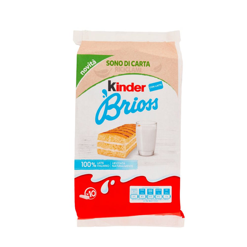 Kinder Brioss, paquete de 10 bollería de leche de 27g