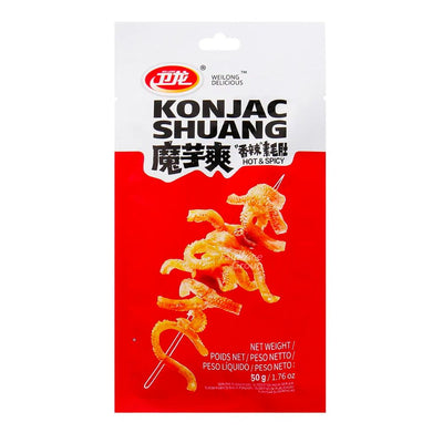 Confezione da 50g di snack a base di konjac Konjac Shuang Hot & Spicy