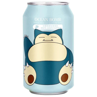 Ocean Bomb Pokemon Snorlax Grape Flavour Sparkling Water, bevanda all'uva bianca da 330ml (4649278341217)