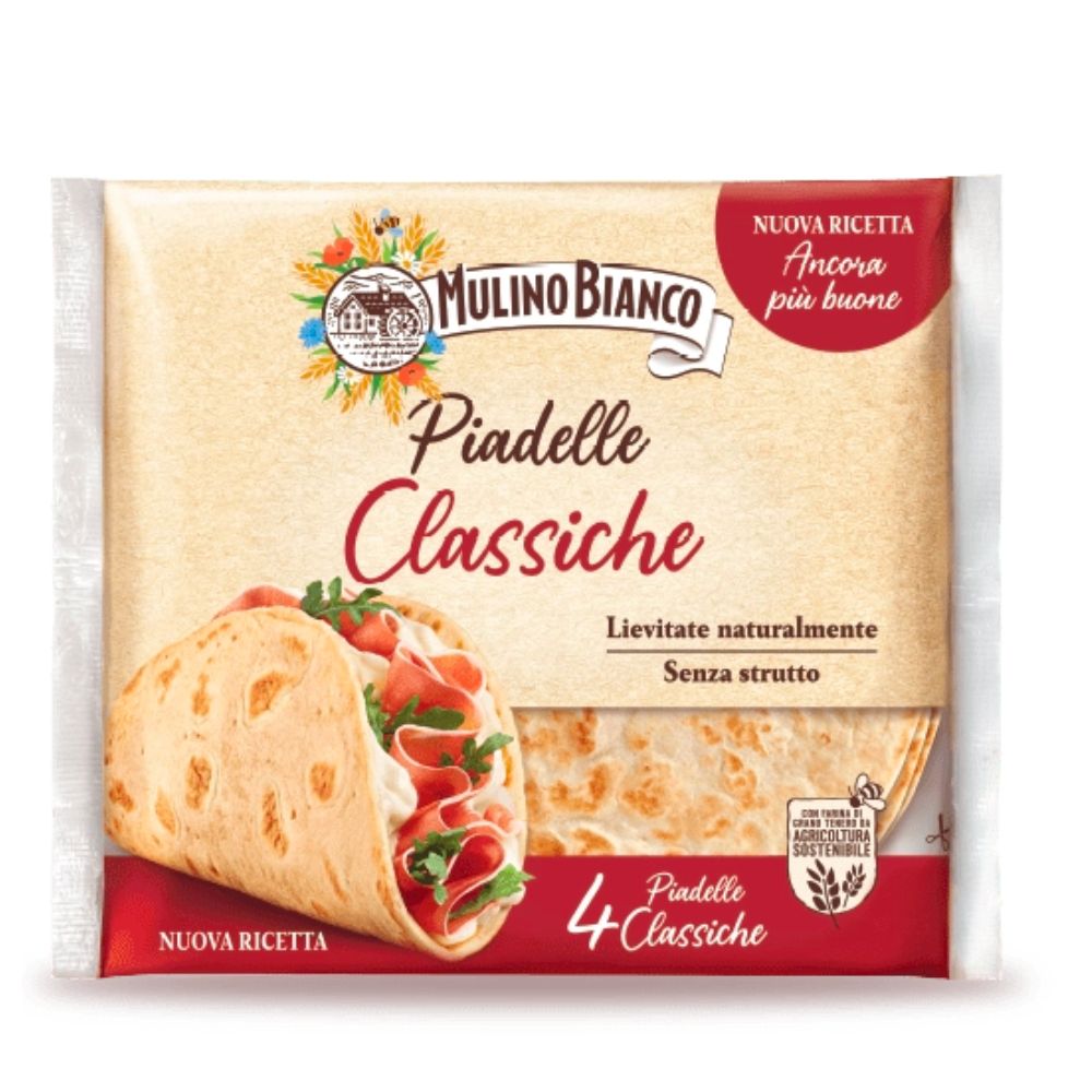 Piadelle Mulino Bianco, 4 piadinas de 75g 