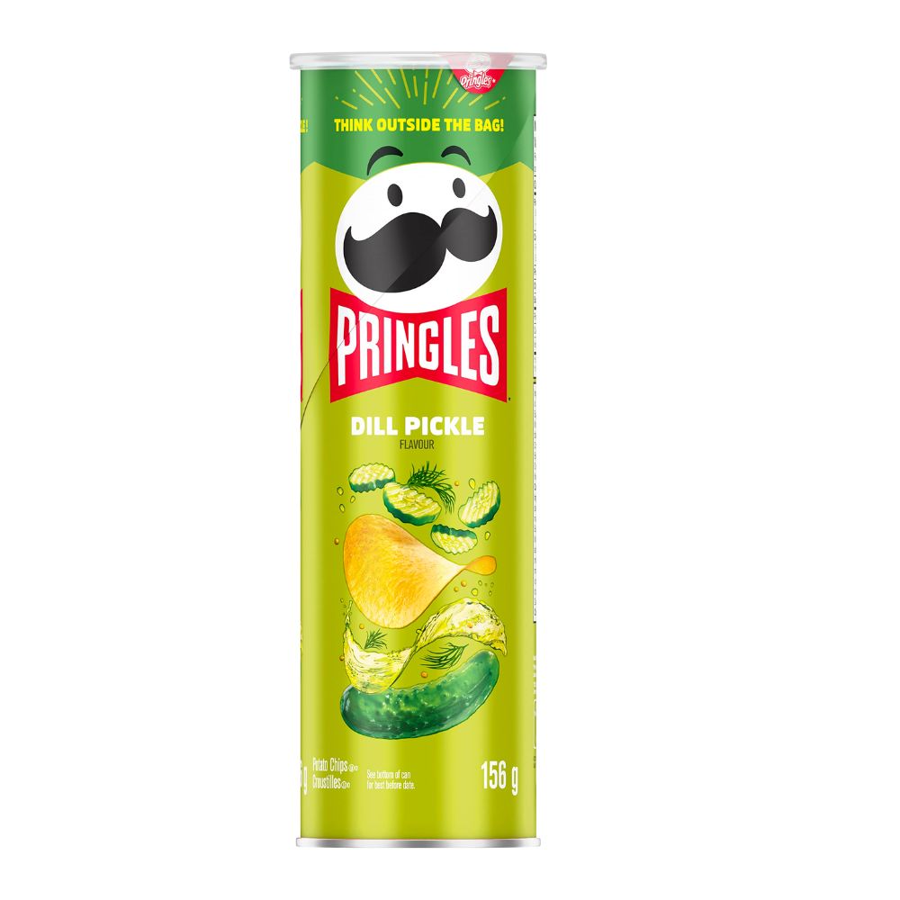 Pringles Screamin' Dill Pickle, patatas fritas con sabor a pepinillo de 156g 