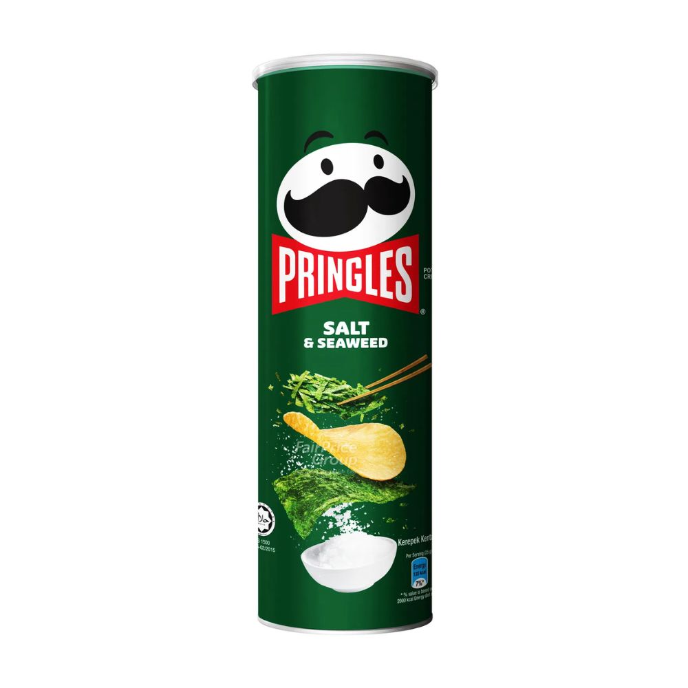 Pringles Seaweed, patatas fritas con alga nori de 147g 