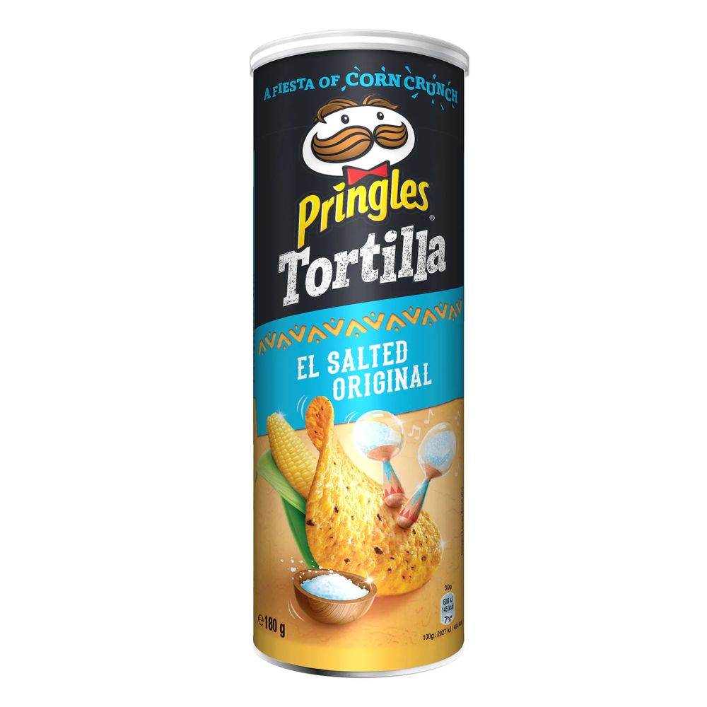 Pringles Tortilla, patatas fritas con sabor a tortilla de 180g 