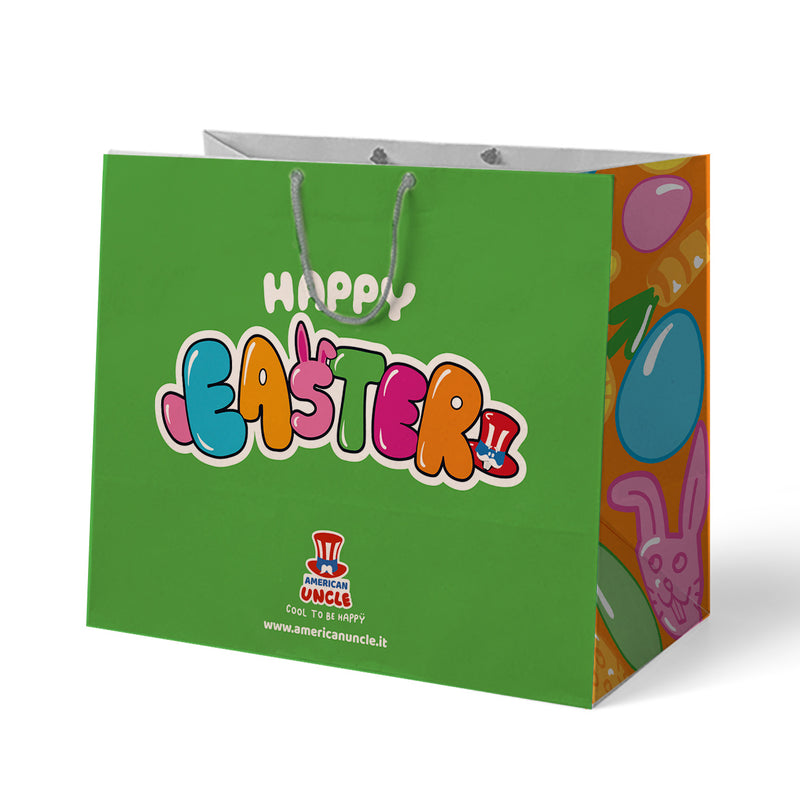 Bolsa de regalo de Pascua Happy Easter (vacía), ideal para contener 40 productos