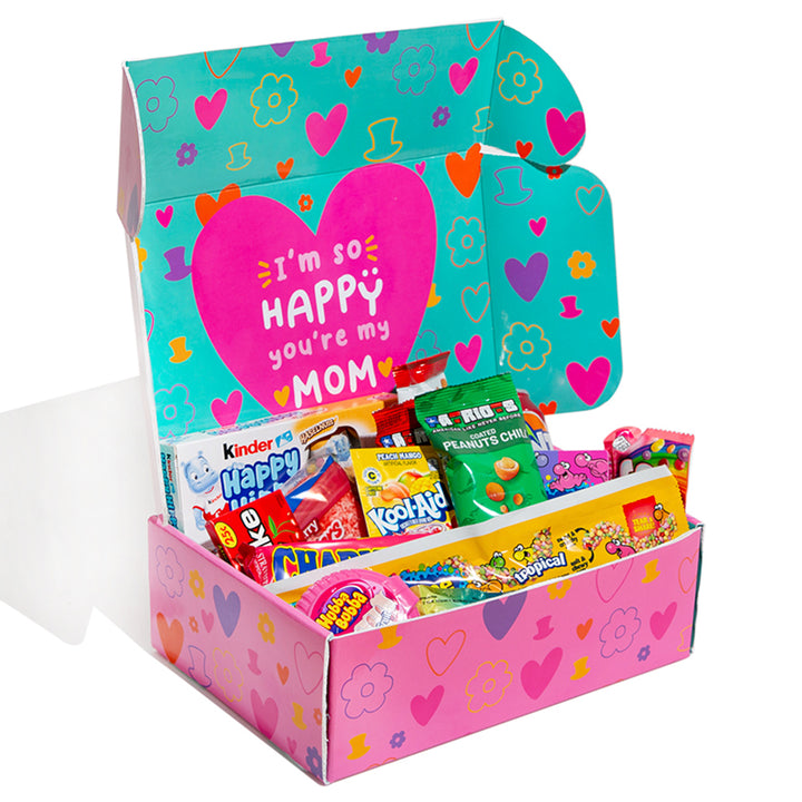 Snack Box - Edición Super Mom, caja sorpresa de 20 snack dulces, salados y bebidas 