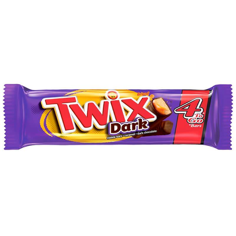 Twix Dark 4 To Go Bars, candy bar al cioccolato fondente e caramello da 4 pezzi (1954203205729)