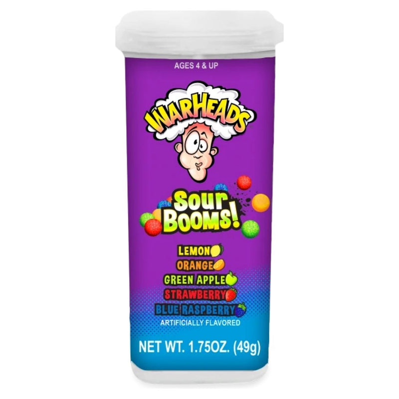 Warheads Sour Booms!, caramelos ácidos con sabor a fruta de 49g