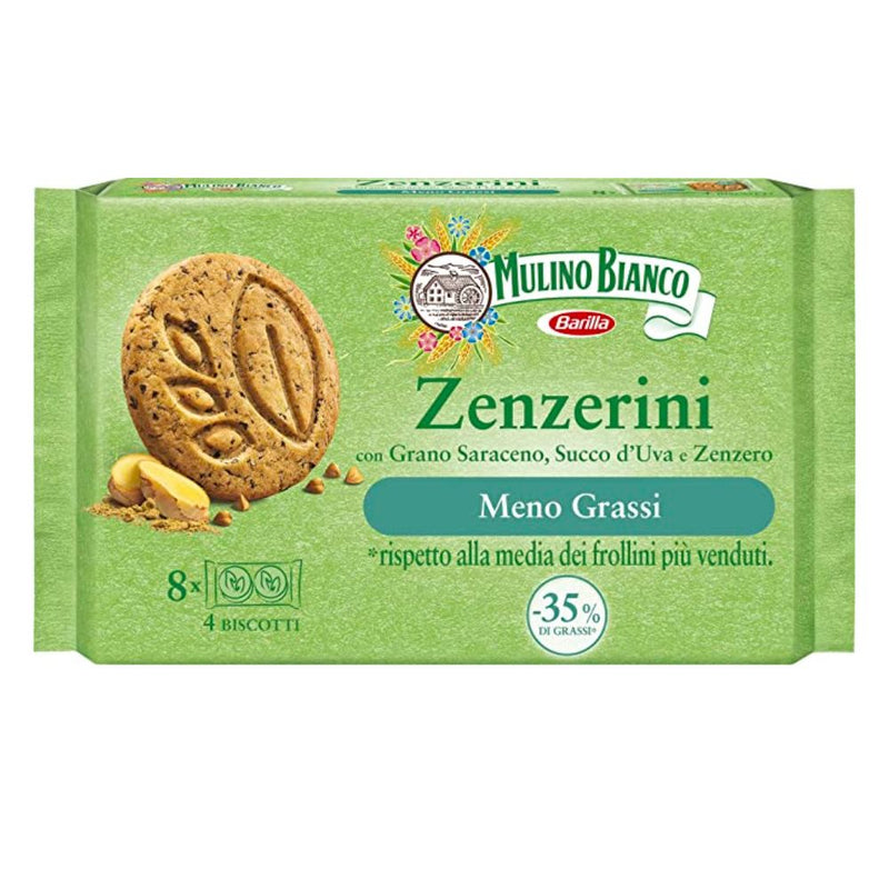 Confezione da 220g di biscotti allo zenzero Zenzerini della Mulino Bianco